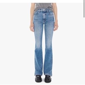 mother high waisted weekender slice heel jeans size 25